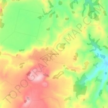 Onewhero topographic map, elevation, terrain