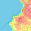 Sennen Cove topographic map, elevation, terrain