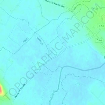 En Chaylade topographic map, elevation, terrain