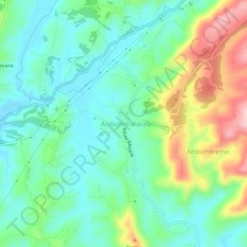 Ambohimalaza topographic map, elevation, terrain