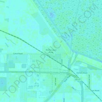 Washington Park topographic map, elevation, terrain