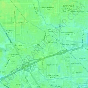 Harelson topographic map, elevation, terrain