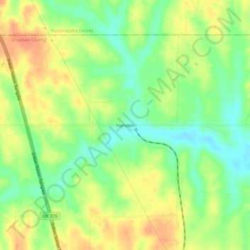 Hamden topographic map, elevation, terrain