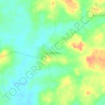 Ago Aduloju topographic map, elevation, terrain