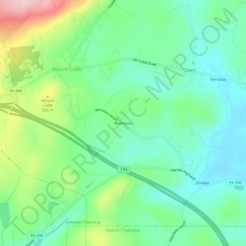 Wimmers topographic map, elevation, terrain