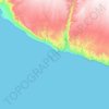 Zaragosa topographic map, elevation, terrain