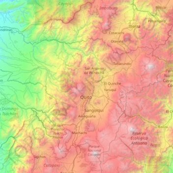 Cochapamba topographic map, elevation, terrain