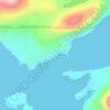 Hood Bay topographic map, elevation, terrain