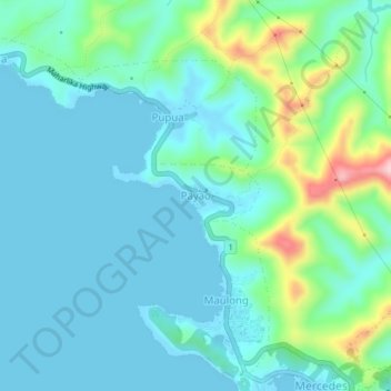 Payao topographic map, elevation, terrain