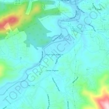 Plott Farm Addition topographic map, elevation, terrain