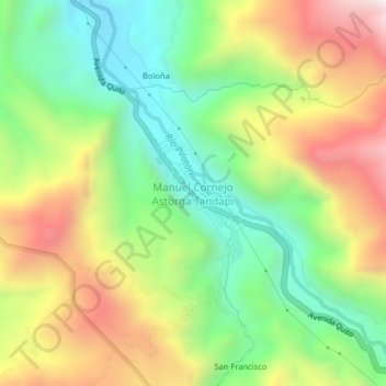 Manuel Cornejo Astorga Tandapi topographic map, elevation, terrain