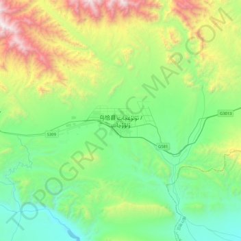 乌恰县 topographic map, elevation, terrain