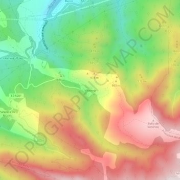 Villavieja topographic map, elevation, terrain