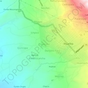 Piscotuna topographic map, elevation, terrain