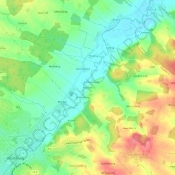 Reschen topographic map, elevation, terrain