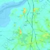 Mangyeong-eup topographic map, elevation, terrain