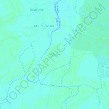 Wachan topographic map, elevation, terrain