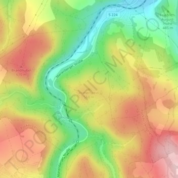 Hohenstein topographic map, elevation, terrain