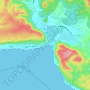 Siboney topographic map, elevation, terrain