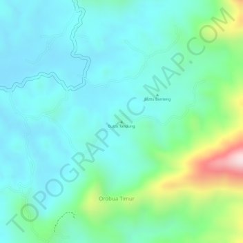 Buttu Tandung topographic map, elevation, terrain