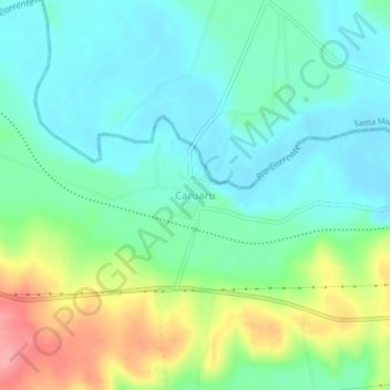Caruaru topographic map, elevation, terrain
