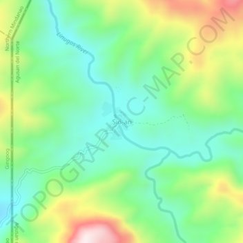 Sio-an topographic map, elevation, terrain