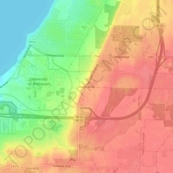 Chapel Ridge topographic map elevation - Thumbnail 