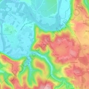 La Boissière topographic map, elevation, terrain