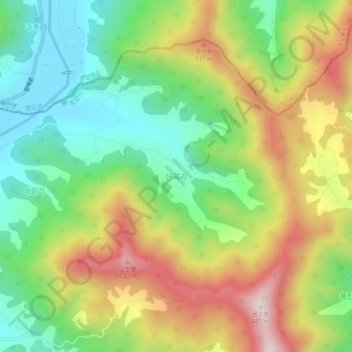 Sin-gok-ri topographic map, elevation, terrain