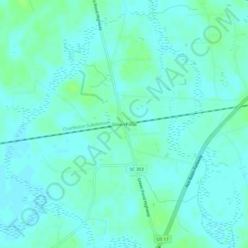 Green Pond topographic map, elevation, terrain