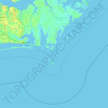 Morgan Island topographic map, elevation, terrain