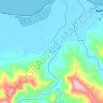 Lis Lis topographic map, elevation, terrain