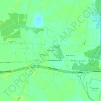 Parkview topographic map, elevation, terrain