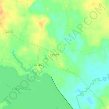 Buncome topographic map, elevation, terrain