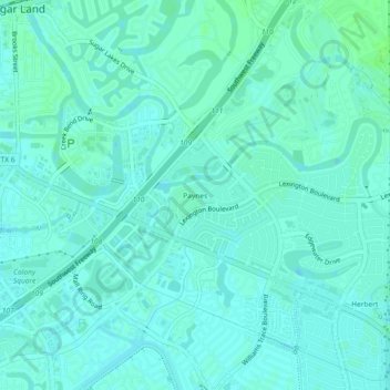 Paynes topographic map, elevation, terrain
