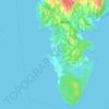 Sørhuglo topographic map, elevation, terrain