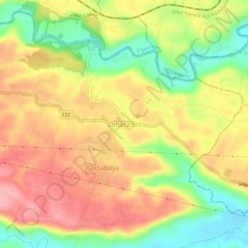 Cimaragas topographic map, elevation, terrain