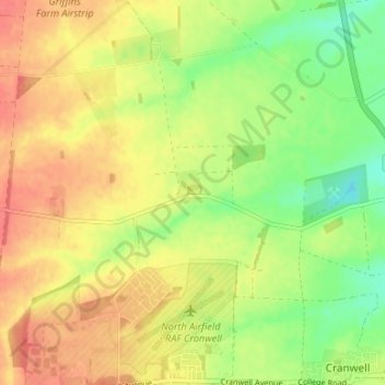 Brauncewell topographic map, elevation, terrain
