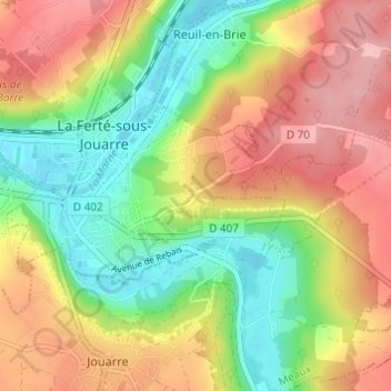 Le Four Blanc topographic map, elevation, terrain
