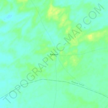 Barjasar topographic map, elevation, terrain
