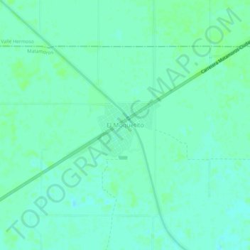 El Moquetito topographic map, elevation, terrain