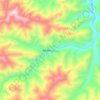 西合休乡 topographic map, elevation, terrain