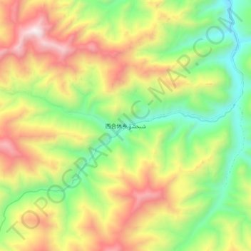 西合休乡 topographic map, elevation, terrain