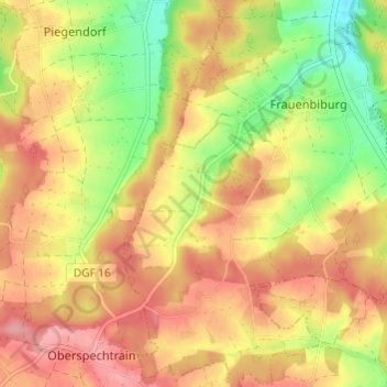Mietzing topographic map, elevation, terrain
