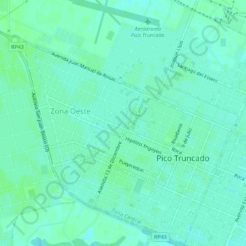 PEVEP I topographic map, elevation, terrain