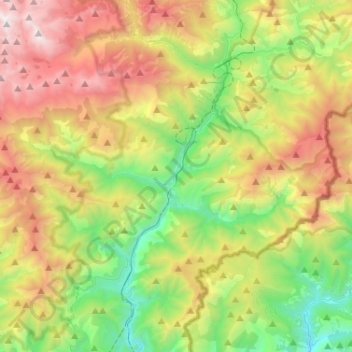 Saorge topographic map, elevation, terrain