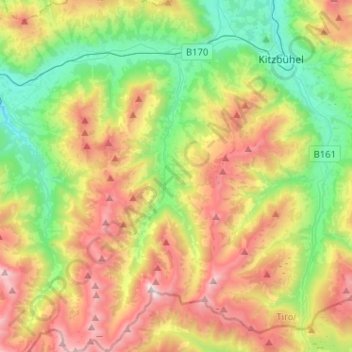 Gemeinde Kirchberg in Tirol topographic map, elevation, terrain