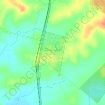 Chapicuy topographic map, elevation, terrain