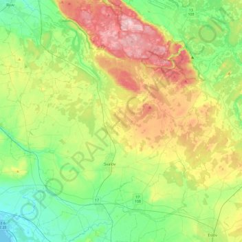 Svalövs kommun topographic map, elevation, terrain