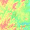 Okmulgee County topographic map, elevation, terrain